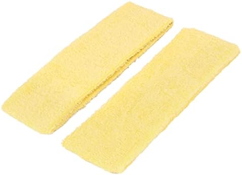 Ruilogod Sports Tennis Yoga Badminton Protective Sweat Absorbing Band 2pcs Yellow (id: e85 b67 eb7 4e0 32f image 4