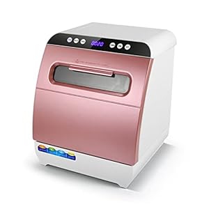 Draagbare vaatwasser aanrecht met 3L ingebouw met watertank, 4Washing-programma’s en luchtdrogfunctie, 360 ° dubbele…