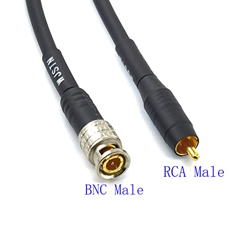 Wjstn Bnc To Rca Cable Coaxial Power Audio Cable 50 Ohm Male Bnc To Male Rca Cable 6In - Bnc Adapter Cable 2Pack #TOP2