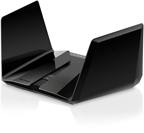 Netgear Routeur Nighthawk WiFi 6 Tri Band AX 12, AX11000 Jusqu’à 10.8 Gbps | Idéal pour Les Maisons Intelligentes de Grandes Surfaces (RAX200) Noir