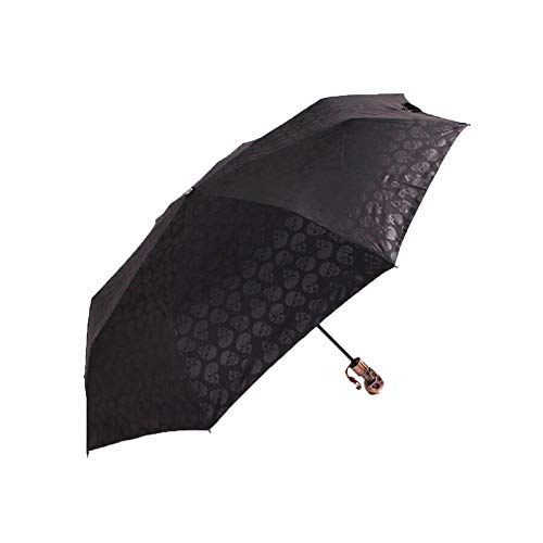 100 x 64 cm automatischer Totenkopf-Regenschirm mit automatischem Öffnen/Schließen, winddicht, kompakt und tragbar, 1 Stück Cover
