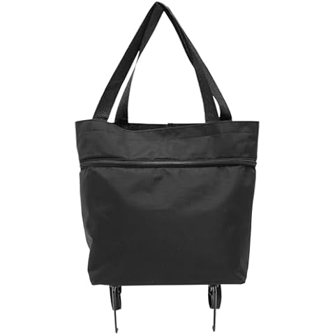 NOLITOY Foldable Trolley Bag with Wheels Cover