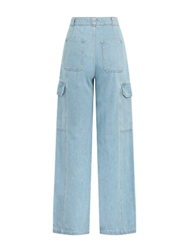 HUDSON Women's High Rise Wide Leg Cargo Jean
