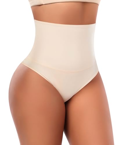 Image of Werena Tummy Control Thong Shapewear for Women Seamless Shaping Novelty Thong Panties Body Shaper Underwear