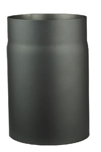 FIREFIX RD130/2 Ofenrohr aus 2 mm starken Stahl (Rauchrohr) in 130 mm Durchmesser, für Kaminöfen und Feuerstellen, Senotherm, dunkelgrau, 250 mm lang
