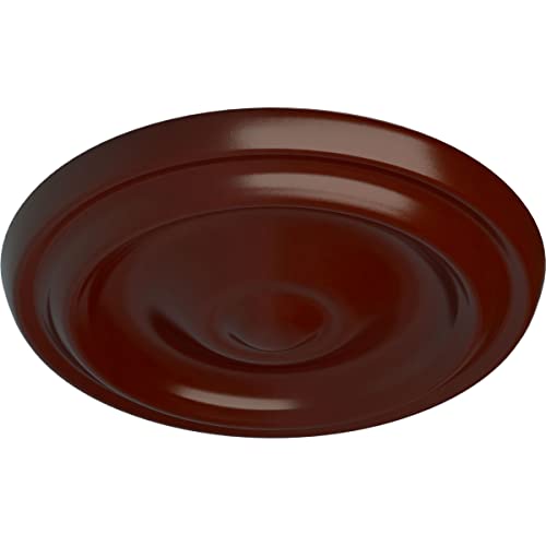 Image of 9 5 /8 inchOD x 1 1 /8 inchP Maria Ceiling Medallion (Fits Canopies up to 1 3 /4 inch), Brushed Mahogany