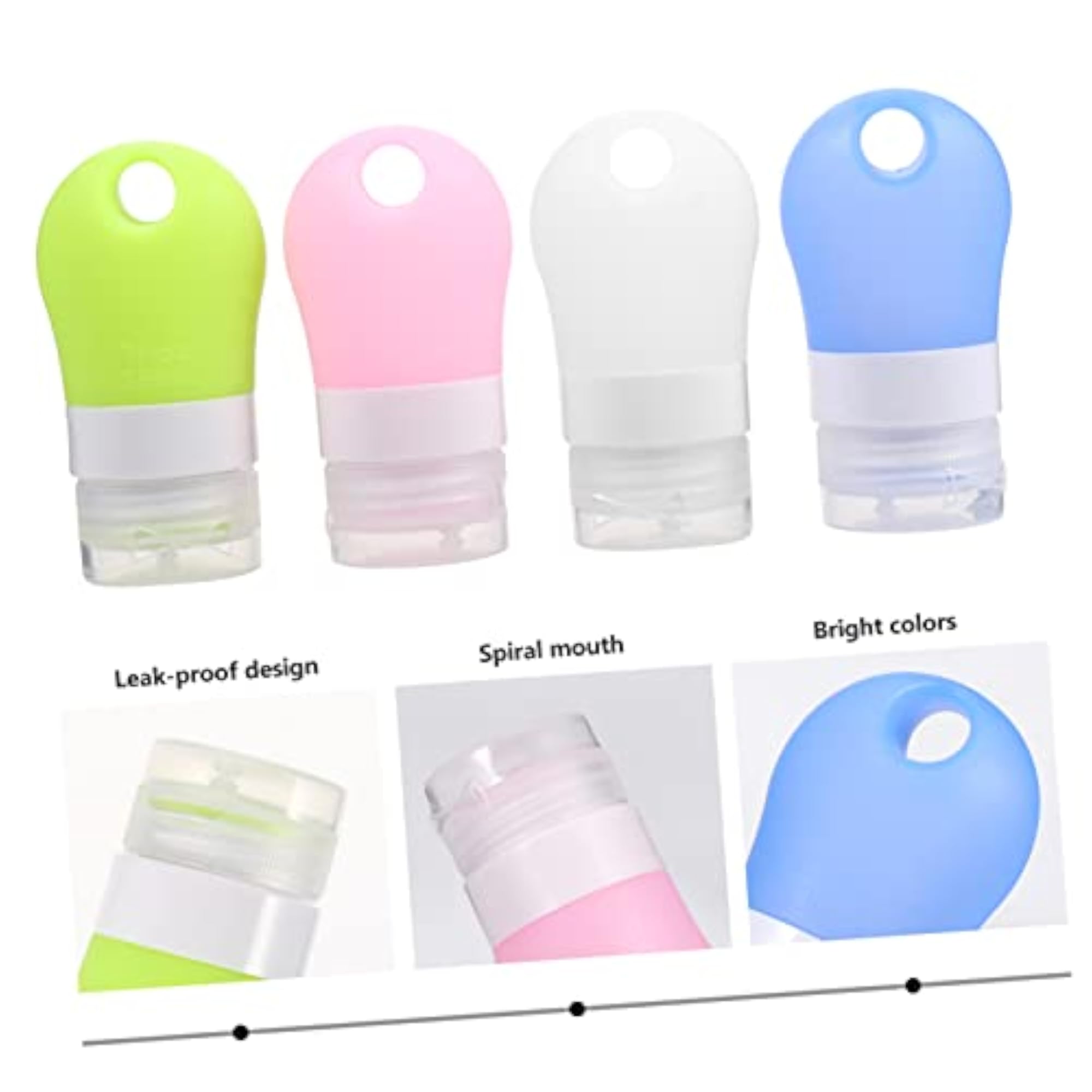 38ml Travel Size Squeeze Bottles 4 Pack