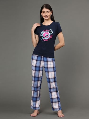 Image of B STORIES Women's Cotton Pyjama Set | Comfort and Relexed Nightsuit for Ladies