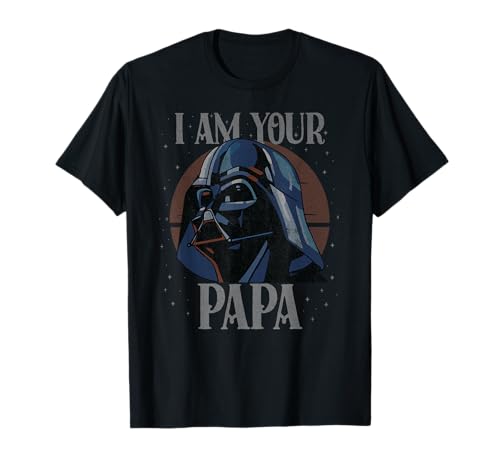 Star Wars Darth Vader I Am Your Papa retro Father's Day t-shirt, Preto, S