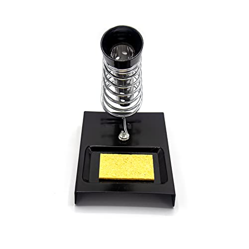 Image of Soldering Iron Holder Stand with Ball Shell Holder including Cleaning Sponge, Solder Tip Slots and Solder Tip Cleaner (Pack of 2)