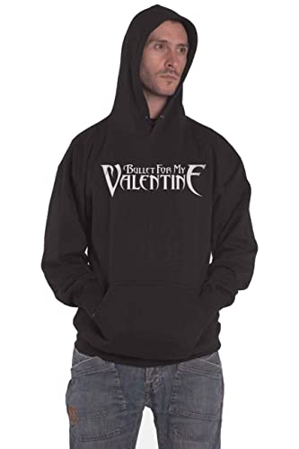 Bullet For My Valentine Hoodie Logo and Raven Official Unisex Black Pullover XL