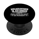 Lustige Verlagslektorin Korrekturlesen Redigieren PopSockets mit austauschbarem PopGrip