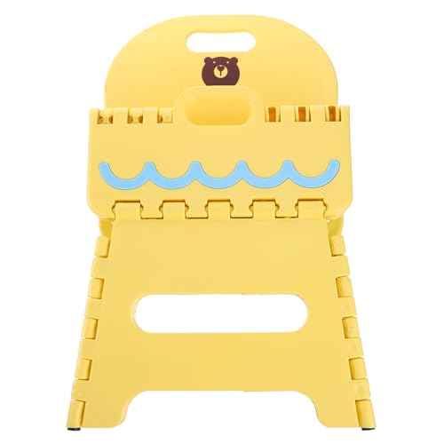 Happyyami 加厚プラスチック製折りたたみ椅子 背もたれ付き 軽量ポータブルスツール 用 家用 バスルーム踏み台 コンパクト携帯可能