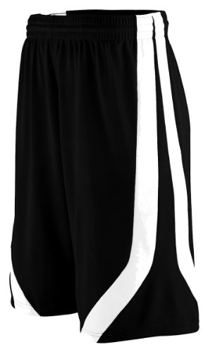Augusta Sportswear Triple-Double Game Shorts 2XL Black/White