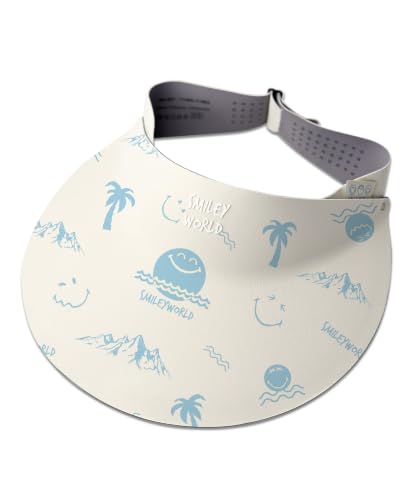 Image of SMILEYWORLD Kids Sun Visor Hats for Girls Boys, UPF 50+ Adjustable Cooling Sports Hat, Packable Visor for Tennis, Pickleball