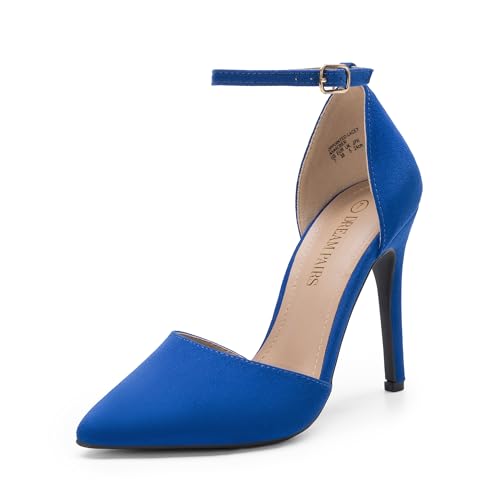 Image of DREAM PAIRS Women's High Stiletto Dress Heels Pumps | Closed Toe Pointed Toe Ankle Strap Dress Comfortable Pumps Shoes for Wedding Party Birthday Dancing