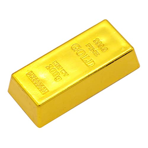 Image of Club Bollywood 1x Fake Gold Bullion Bar Paperweight Door Stop for Childen Kids Toy Gift | Gold | Coins & Paper Money