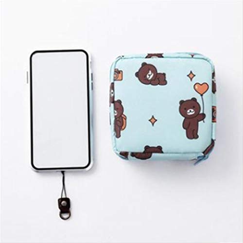 Bolsa de almacenamiento para toallas sanitarias con oso azul miniatura 3