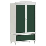 Helloshop26 Armadio rettangolare con cassetto e anta lavagna, per cameretta, 90 x 45 x 165 cm, in legno, bianco 02_0058620