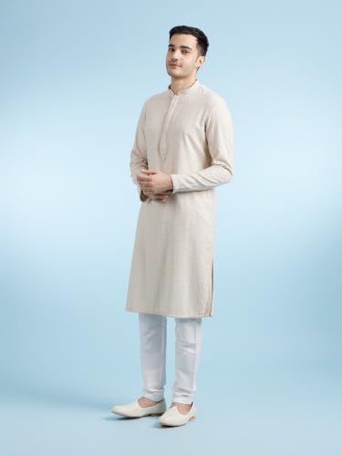 Image of DIWAS BY MANYAVAR Men's Viscose Embroidered|Sequined Kurta (1pc)