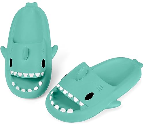 Image of KVbabby Kids Shark Slides Boys Girls Cloud Sandals | Cloud Sandals,Open Toe,Beach Pool Water Shoes,Slip-on,Lightweight,Non-Slip,Soft,Flexible,EVA Slippers