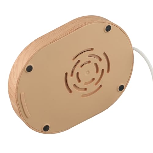 Yhenlovtt Chauffe-tasse électrique mobile USB en bois thermostatique compatible avec le bureau à fond plat compatible avec la maison (55–65 °C) pour café et boissons chaudes alimentées par USB