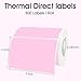 STARLIBOO 3x2 inch Color Direct Thermal Label Stickers for Shipping, Barcode, Address, Compatible with Rollo Label Printer & Zebra Desktop Printers (Pink)