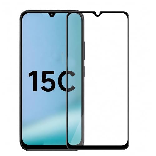 Image of ESD Full HD Compatible with Redmi 15C / 15R / Poco C85 tempered glass Edge to Edge Coverage screen guard protector with installation Cleaning kit