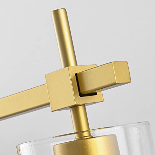Image of SOLFART Gold Bathroom Light Fixtures 2 Light Wall Light Fixtures Bathroom Vanity Light Over Mirror Vintage Light