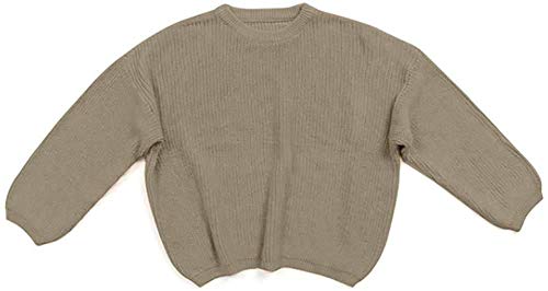 Toddler Baby Girls Loose Long Sleeve Knit Sweaters Warm Pullover Top Fall Winter Clothes Outfits (Grey, 9-12 Months)