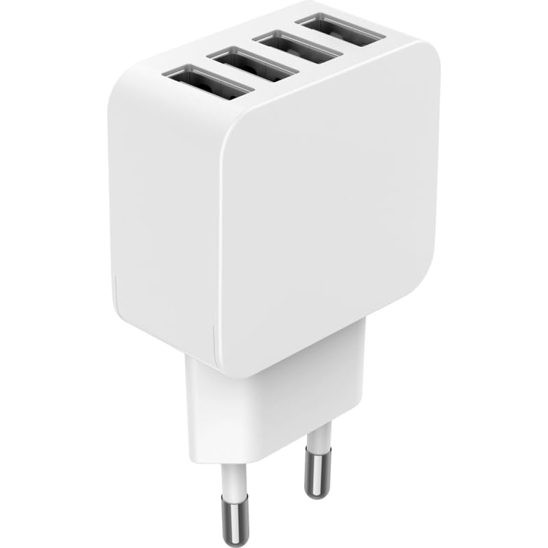 Chargeur 4 USB A 5.4A Bigben multiprise secteur blanc pour smartphone