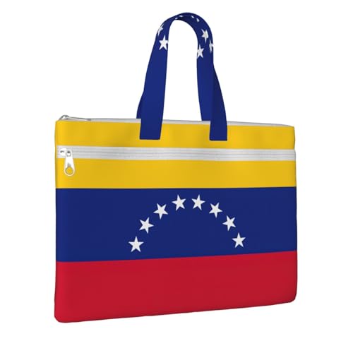 Flag Of Venezuela Canvas Document Bag Briefcase For Professionals And Executives2