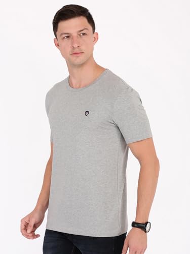 Image of Macroman M-Series Smartz Basics Half Sleeve Round Neck Stretch T-Shirt for Men, Cotton Blend (Pack of 1)