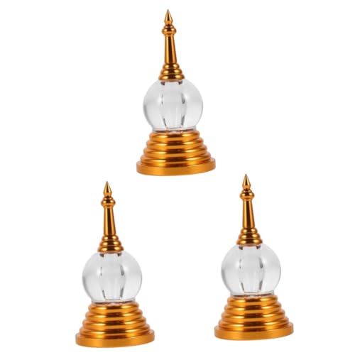 Pagode à offrandes sur table pour coin méditation et rituel bouddhiste zen - 2