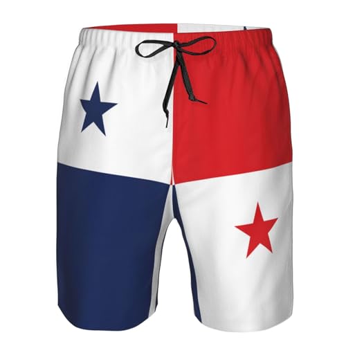 WURTON Flag of Panama Print Mens Swim Trunks Compression Liner Swimming Trunks Bathing Suit Quick Dry Shorts4