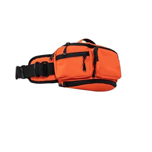 Compatible con riñonera Multifuncional, Paquete de Pecho Cruzado, Equipo conducción al Aire Libre, Cubierta for Lluvia(Orange)