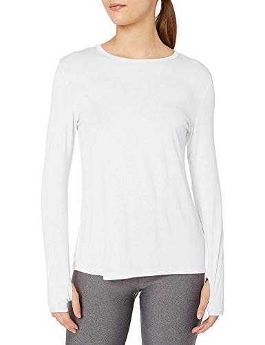Mippo Long Sleeve Workout Shirts for Women Open Back Yoga Tops Sports Gym Clothes Fashion 2020 Activewear Mesh Tie Back Athletic Shirt with Thumb Hole Fitness Active Tank Tops White M