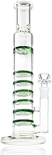 REAMIC Tall Thick Bong Glass Water Honeycomb Bubbler 18.8mm Height 34cm Recycler Glass Hookah Smoking Pipes