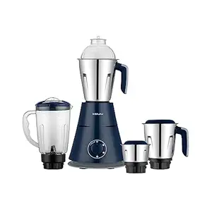 Bajaj Ninja Series Trinity 750W 4 Jar Mixer Grinder| DuraCut Blades by Bajaj|Powerful 750W Titan Motor| 3-SS Jars & 1 Juicer Jar| 5-Yr Warranty by Bajaj| Royal Blue