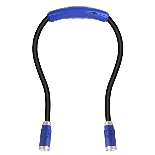 OriFiil LED Book Light,Rechargeable Reading Lights, Flexible Neck Lamp for Books in Bed or Car, 4 LEDs with 3 Level Adjustable Brightness, Ideal for Kids,Crafts,Knitting, Crochet,Travel or BBQ