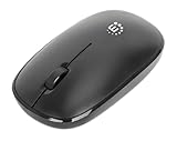MANHATTAN Wireless Mouse, 2.4G with USB-A Plug Slim Portable Computer Mouse with Nano Receiver for PC, Laptop, Computer, Notebook (Black) – 190312