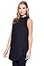 12 Ami Basic Solid Long Flowy Tank T-Shirt Tunic Black S,Small