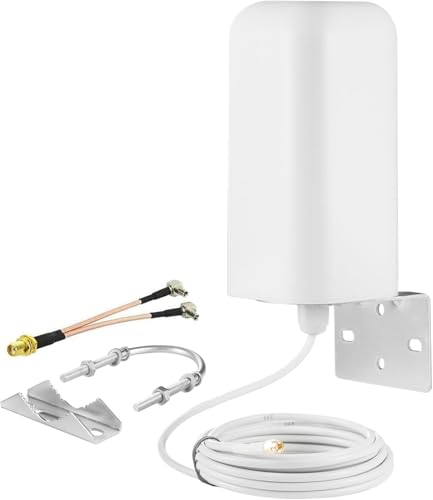 Supaerial High Gain 10-12dBi 4G LTE 5G Antenna SMA Male/TS9 Aerial for Vodafone EE O2 Three Carrier TP-LINK HUAWEI 4G LTE 5G Router Netgear Nighthawk M3 M6 Pro M1 MR1100 LM1200 Hotspot Signal Booster