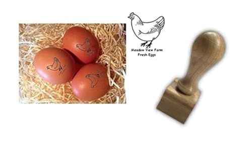 Tampon pour œufs personnalisable - support de bois - 12mm