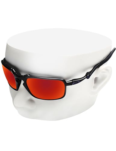 Image of OOWLIT Replacement Lenses Compatible with Oakley Badman OO6020 Sunglass Fire Non-polarized