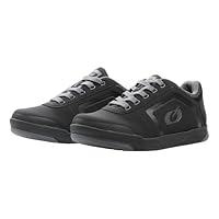 O'NEAL Pinned Flat Pedal Mountainbike Schuhe I MTB Downhill Freeride | Hoher Grip, perfekte Passform I MTB Schuhe Herren & Damen mit verstärkter Zehenkappe | Schwarz Grau | 45