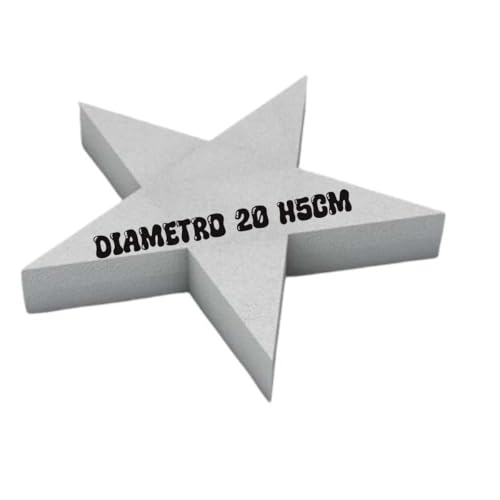 Base en polystyrène en forme d'étoile pour gâteau design, blanc, 20 cm de diamètre x 5 cm de hauteur, support professionnel pour gâteaux décoratifs et...
