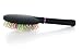 OneDor Rainbow S-Curve Ball tipped Air Volume Paddle Hair Brush with Flexible Cushion Base for Hair | Detangling Comb (2 Set - Black)
