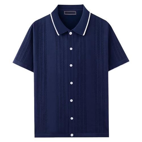 Polo homme à manches courtes DGKaxiyaHM en tricot respirant pour l'été
