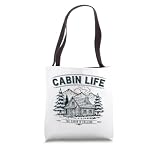 Cabin Life Rustic Log Cabin Vacation Tote Bag